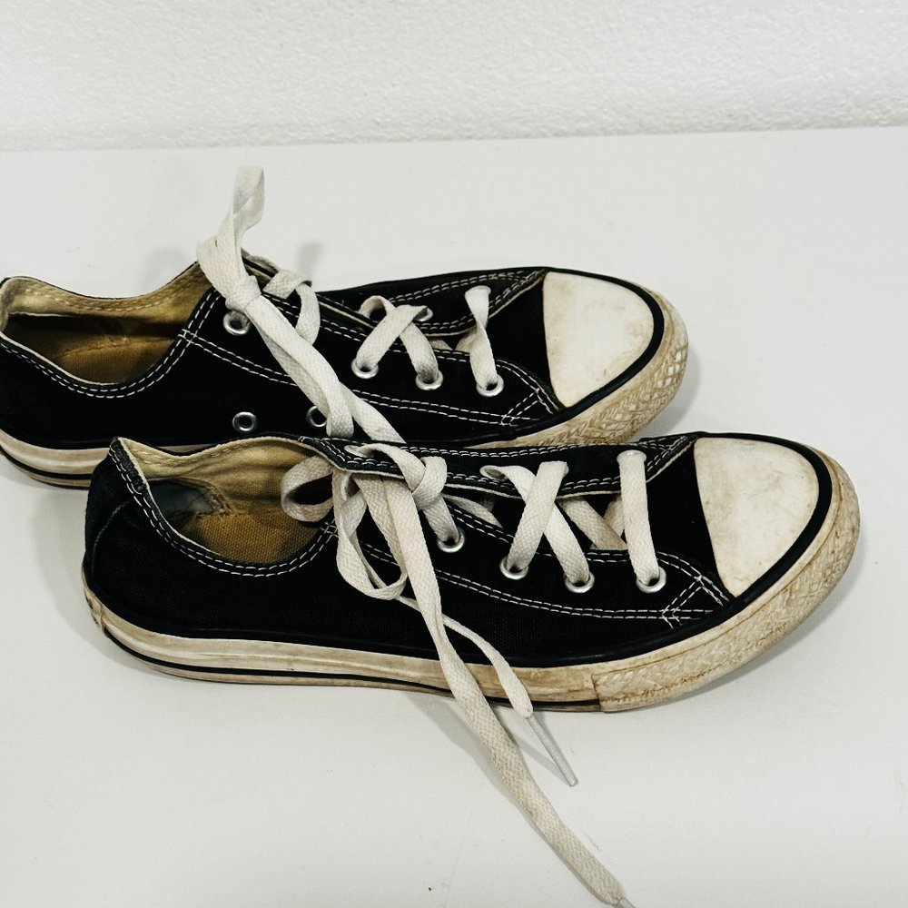 Converse All Star Sneakers Low Top Black White #3J235 Unisex Kids Youth Size 3